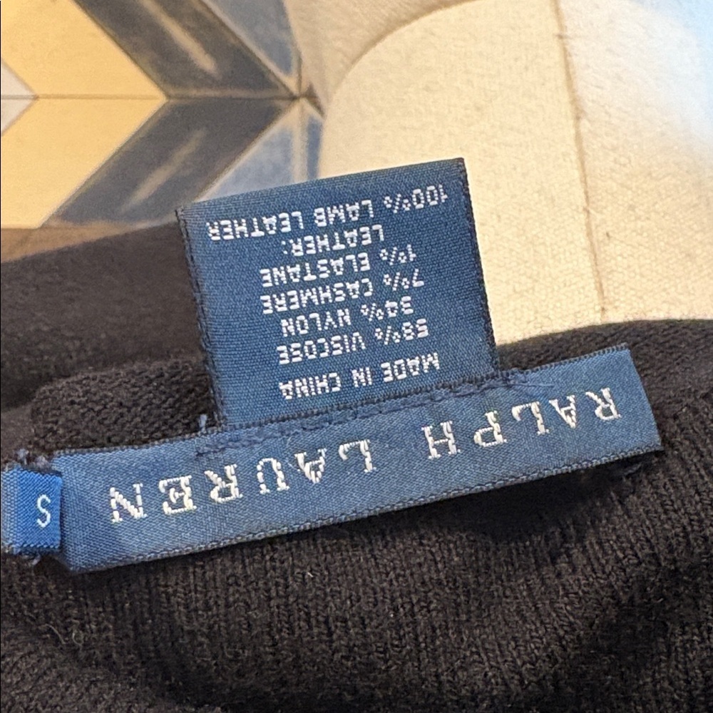 Vintage Ralph Lauren Black Cape Sleeve Cowl Neck Slouchy Sweater Dress sz Small - Picture 8 of 10